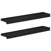 vidaXL Logu palodzes 2 gab. Melns 80x 15 x 2 cm Cietais gobu koks