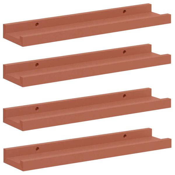 vidaXL Sienas plaukts 4 pcs Sarkana 40 x 9 x 3 cm Inženierijas koks