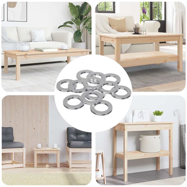 vidaXL Uzgriežņi 12 pcs Sudraba 10 x 10 x 1,2 mm Dzelzs