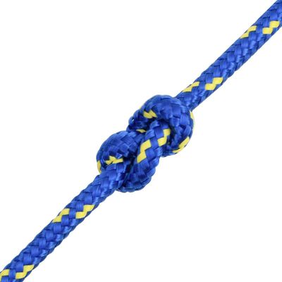 vidaXL laivu virve, zila, 10 mm, 100 m, polipropilēns