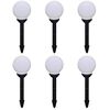 vidaXL āra lampas, 6 gab., LED, 20 cm, ar zemes mietiņiem