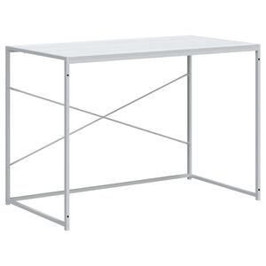 vidaXL datorgalds, balts, 110x60x70 cm, inženierijas koks