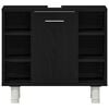 vidaXL Vannas istabas mēbeļu komplekts 4 pcs Melna 30 x 30 x 179,5 cm