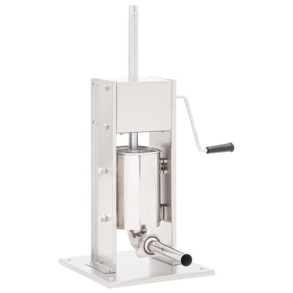 vidaXL manuāls desu pildītājs, 3 L, sudraba krāsa, nerūsējo&scaron;s tērauds