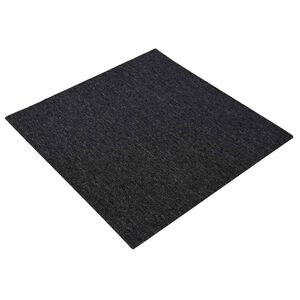 vidaXL Paklāja flīze Tum&scaron;i pelēka 50 x 50 cm 36 gab. PP un bitumens