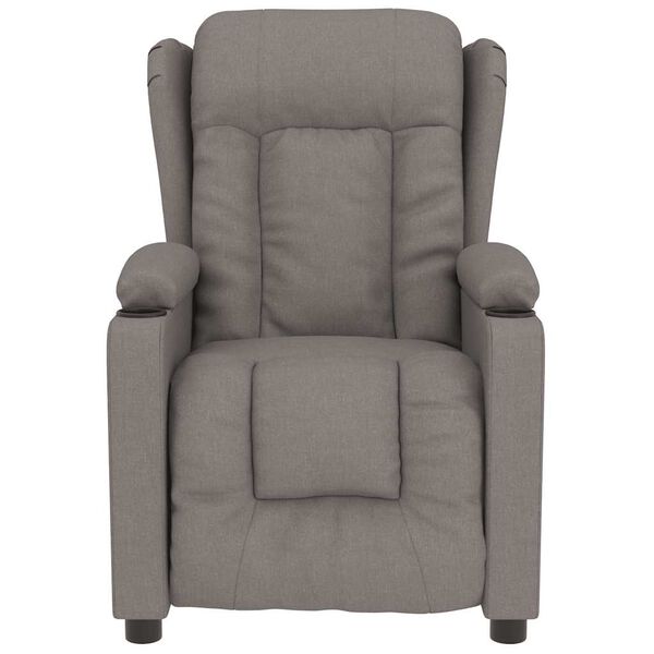 vidaXL masāžas krēsls, pelēkbrūns audums