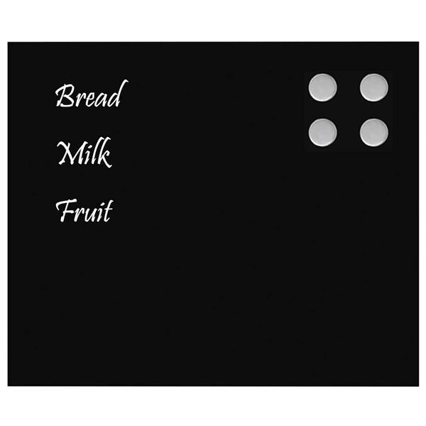 vidaXL magnētiskā tāfele, stiprināma pie sienas, melna, 60x50 cm