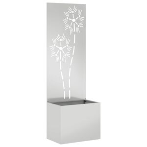 vidaXL Dārza privātuma ekrāns Sudraba 50 x 32 x 150 cm Cinkots tērauds