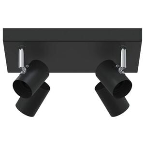 vidaXL Griestu prožektors Melna 26,5 x 26 x 11,5 cm Metāla