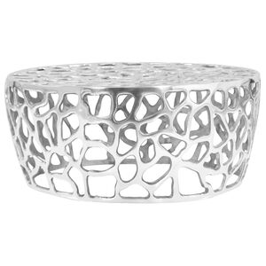 vidaXL kafijas galdiņš, sakausēts alumīnijs, 70x30 cm, sudraba krāsa