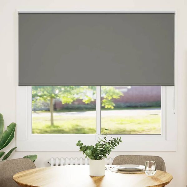 vidaXL Rullo žalūzija Blackout pelēks 155x175cm Auduma platums 151,6cm