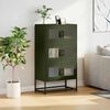 vidaXL Highboard Olive Green 68x39x123 cm Tērauds