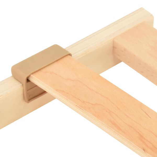 vidaXL Lamelu gultas pamatne Brūna 100 x 190 cm Cietā bērza koks