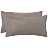 vidaXL Spilvenu pārvalks 2 pcs HOUTEN Gai&scaron;i pelēka 40 x 70 cm Boucl&eacute;