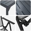 vidaXL Dārza ēdamgalds 9 pcs Antracīts Tērauds
