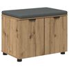 vidaXL Apavu sols ar spilvenu Artisan Ozols 60 x 38 x 46 cm