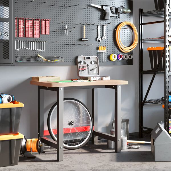 vidaXL darbagalds, 100x(55-60)x83 cm, dižskābarža masīvkoks