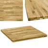 vidaXL galda virsma, 80x80 cm, 44 mm, kvadrāta forma, ozola masīvkoks