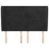 vidaXL galvgalis ar malām, 147x23x118/128 cm, melns samts