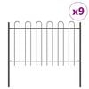 vidaXL Dārza žogs BOXTEL 9 gab. 15,3 x 0,8 m Pulverkrāsots tērauds