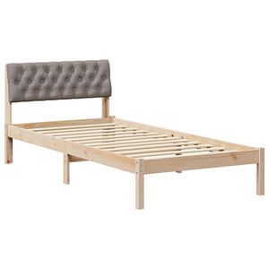 vidaXL Gultas rāmis Braun un taupe 90 x 200 cm Priedes masīvkoks
