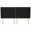 vidaXL galvgalis ar malām, 183x23x118/128 cm, melns audums