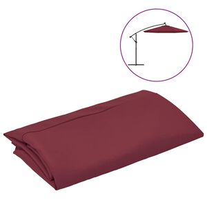 vidaXL saulessarga rezerves audums, bordo sarkans, 300 cm