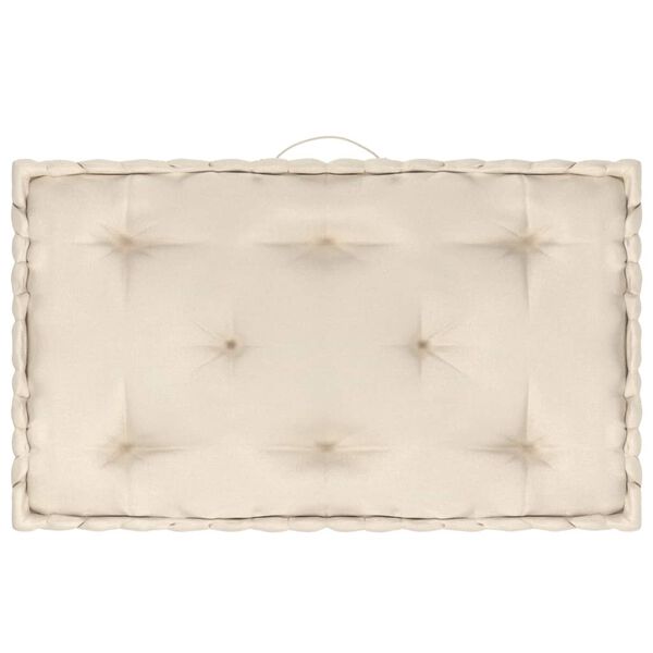 vidaXL pale&scaron;u dīvānu spilveni, 4 gab., bē&scaron;a kokvilna