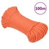 vidaXL darba virve, oranža, 3 mm, 100 m, polipropilēns