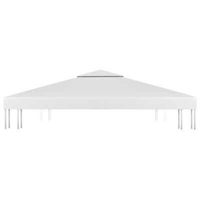 vidaXL nojumes jumta pārsegs, divdaļīgs, 310 g/m², 4x3 m, balts