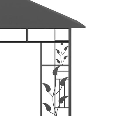vidaXL dārza nojume ar moskītu tīklu, 3x3x2,73 m, 180 g/m², pelēka