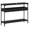 vidaXL Konsoles galds Melns ozols 100 x 29 x 75 cm Inženierijas koks