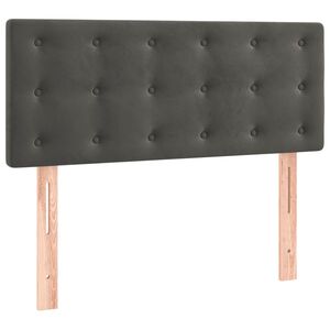 vidaXL gultas galvgalis, 90x5x78/88 cm, tum&scaron;i pelēks samts