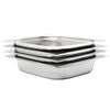 vidaXL Gastronorm trauki, 4 gab., GN 1/2, 65 mm, nerūsējo&scaron;s tērauds