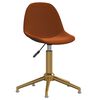 3086125 vidaXL Swivel Dining Chairs 4 pcs Brown Velvet(2x333515)