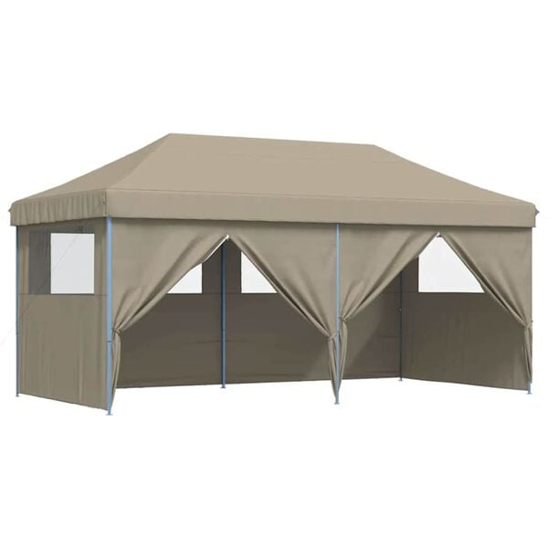vidaXL Ballīšu teltis Pop-up Pelēkbrūna 580 x 292 x 315 cm