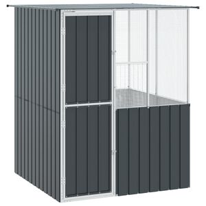 vidaXL Putnu būris Antracīts 165 x 165 x 200 cm Cinkots tērauds