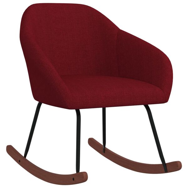 vidaXL šūpuļkrēsls, vīnsarkans audums