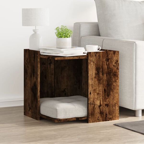 vidaXL Kaķu pakai&scaron;u kastes korpuss ozola 53x53x51 cm inženierijas koks