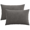 vidaXL Spilvenu pārvalks 2 pcs HEERLEN Tum&scaron;i pelēka 30 x 50 cm