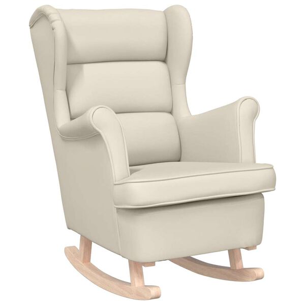 vidaXL Šūpuļkrēsls Balts 74x90x102 cm Lins