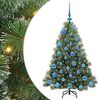 vidaXL Mākslīgā Ziemassvētku eglīte su 150 LED Zaļa 120 cm PE un PVC