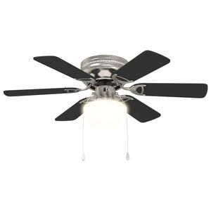 vidaXL Griestu ventilators ar gaismu &Oslash; 82 cm Melns