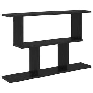 vidaXL Sienas plaukts Melns ozols 80 x 15 x 50,5 cm Inženierijas koks