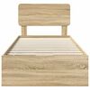 vidaXL Gultas rāmis Sonoma ozols 100 x 200 cm Inženierijas koks
