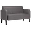 vidaXL Loveseat dīvāns, pelēks, 110 cm, mākslīgā āda