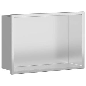 vidaXL Du&scaron;as ni&scaron;a Sudraba 30 x 20 x 9,5 cm Nerūsējo&scaron;s tērauds