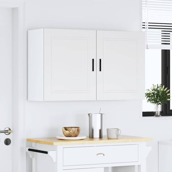 vidaXL virtuves sienas skapji 2 gab "Porto" White Engineered Wood