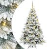 vidaXL Mākslīgā Ziemassvētku eglīte su 300 LED Balts 180 cm PE un PVC