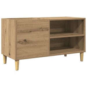 vidaXL ierakstu skapītis, koka krāsa, 84,5x38x48 cm, inženierijas koks